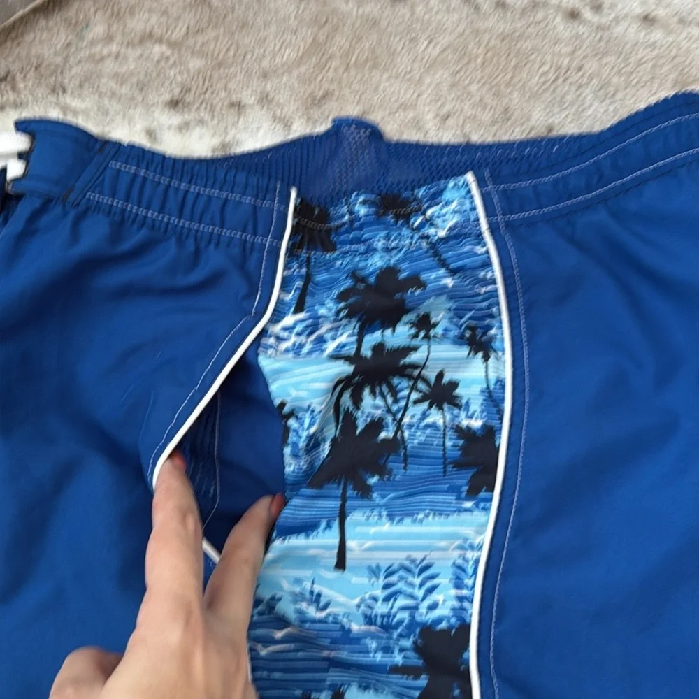 Speedo board shorts boys Xlarge tropical palm tree beach pool party swim trunks